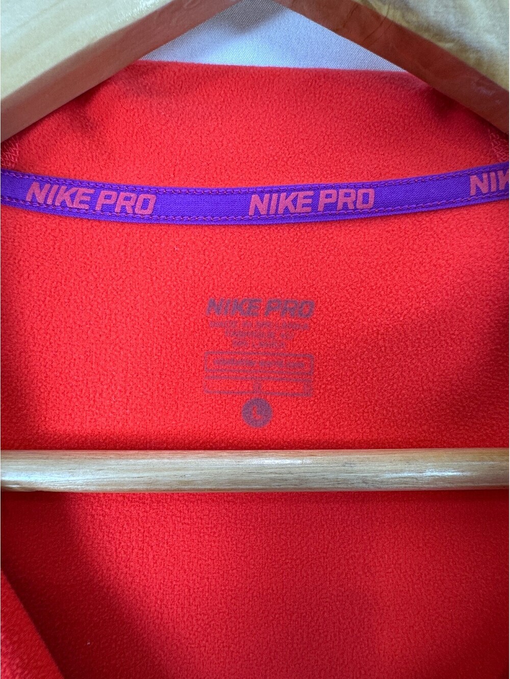 Nike Pro Hyperwarm 3.0 Girls L Coral Purple Dri-FIT Half Zip Hoodie Top - Picture 9 of 13
